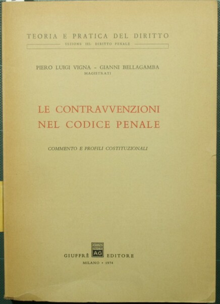 La contravvenzioni nel codice penale