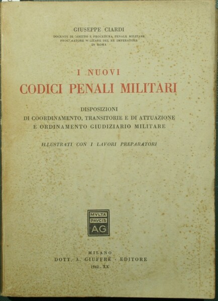 I nuovi codici penali militari