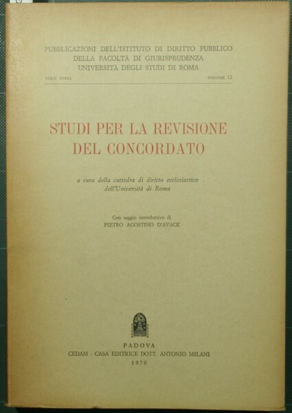 Studi per la revisione del Concordato