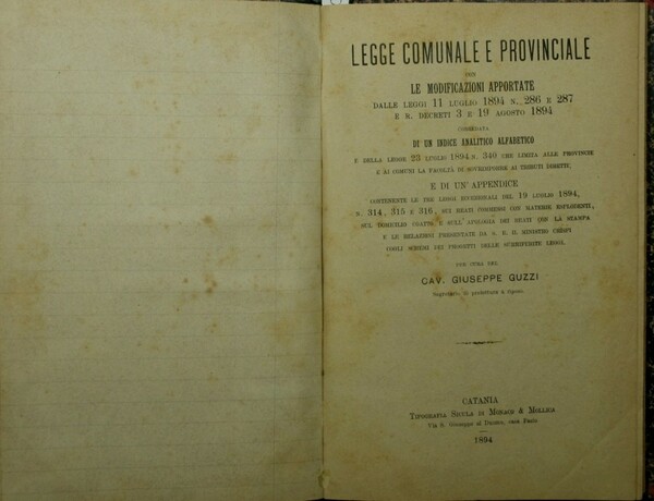 Legge comunale e provinciale con le modificazioni apportate dalle leggi …