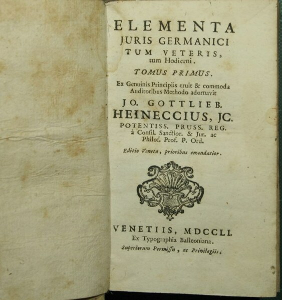 Elementa juris Germanici tum veteris, tum hodierni