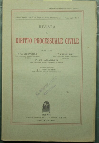 Rivista di diritto processuale civile. N. 4