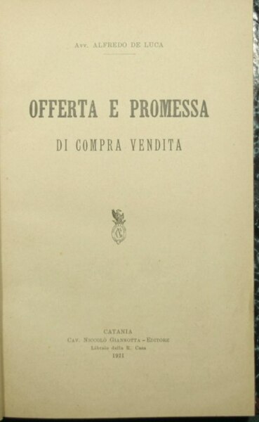 Offerta e promessa di compra vendita