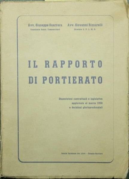 Il rapporto di portierato