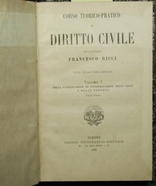 Corso teorico pratico di diritto civile