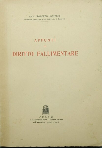 Appunti di diritto fallimentare