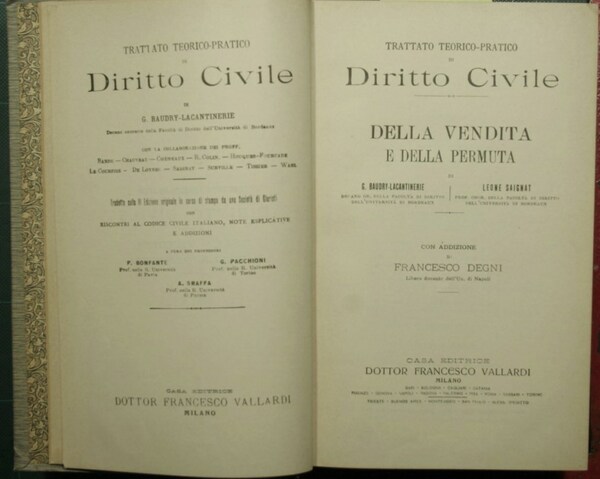 Della vendita e della permuta