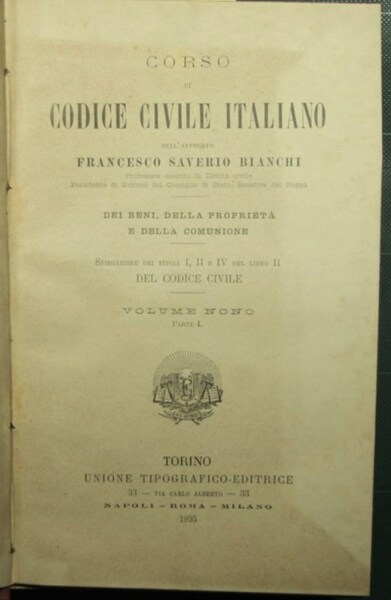 Corso di codice civile italiano - Vol. IX - Dei …