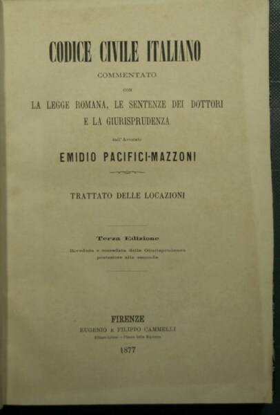 Codice civile italiano - Trattato delle locazioni