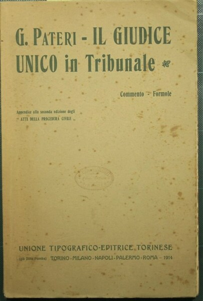 Il giudice unico in tribunale