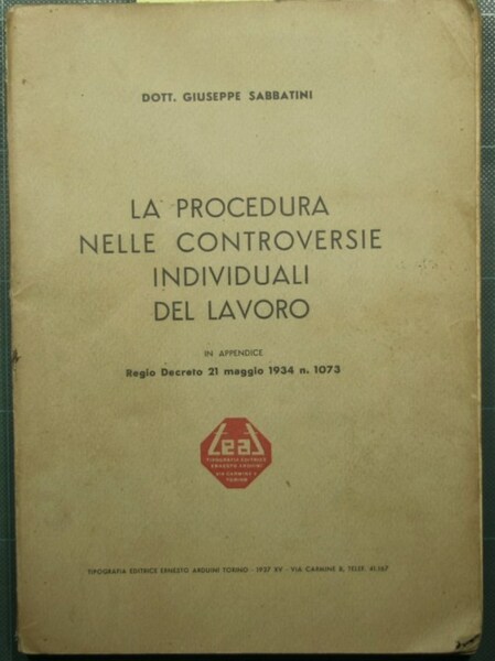 La procedura nelle controversie individuali del lavoro