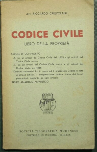 Codice civile - Libro della proprietà