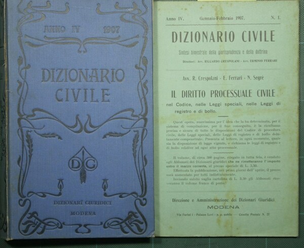 Dizionario civile - Vol. IV, 1907