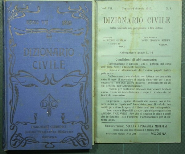 Dizionario civile - Vol. VII, 1910