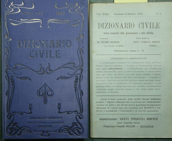 Dizionario civile - Vol. XXII, 1925