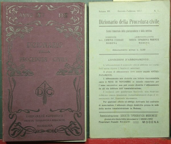 Dizionario della procedura civile - Vol. XV, 1917