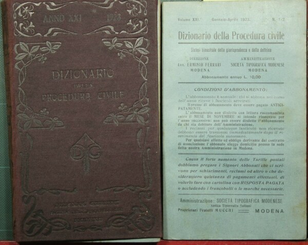 Dizionario della procedura civile - Vol. XXI, 1923