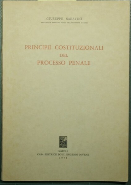 Principii costituzionali del processo penale