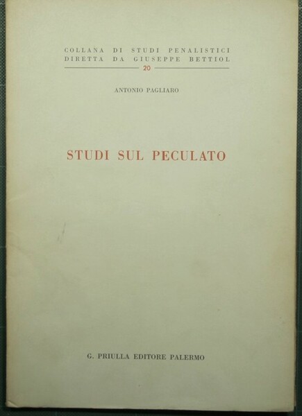 Studi sul peculato