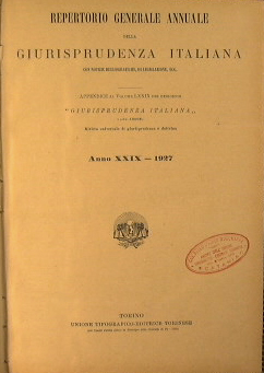 Repertorio generale annuale della giurisprudenza Italiana