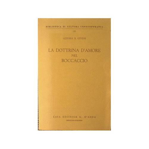 La dottrina d'amore nel Boccaccio