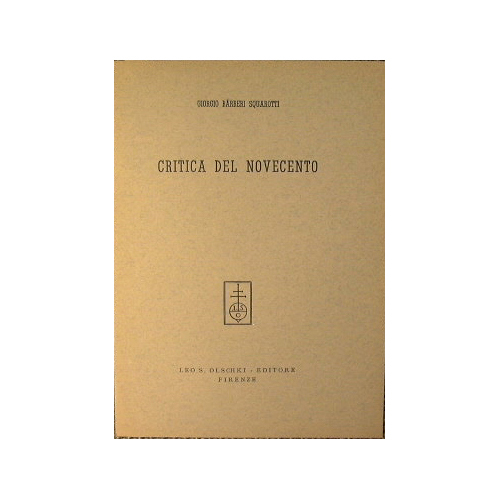 Critica del novecento