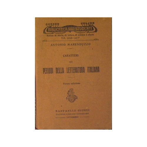 Caratteri dei periodi della letteratura italiana