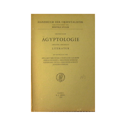 Erster Band Agyptologie zweiter abschnitt Literatur