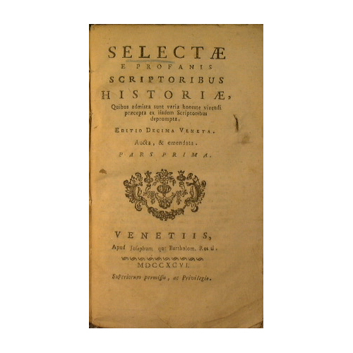Selectae e profanis scriptoribus historiae…