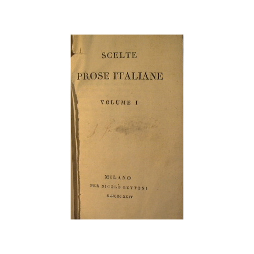 Scelte prose Italiane (Vol.I) - Prose scelte cristiane - Scelte …