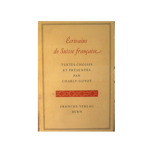 Escrivains de Suisse francaise