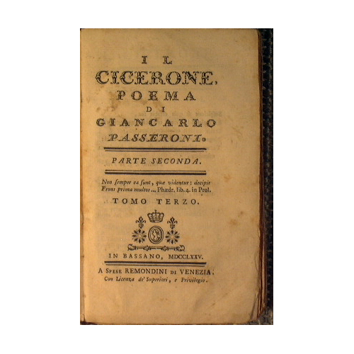 Il Cicerone, poema di Giancarlo Passeroni