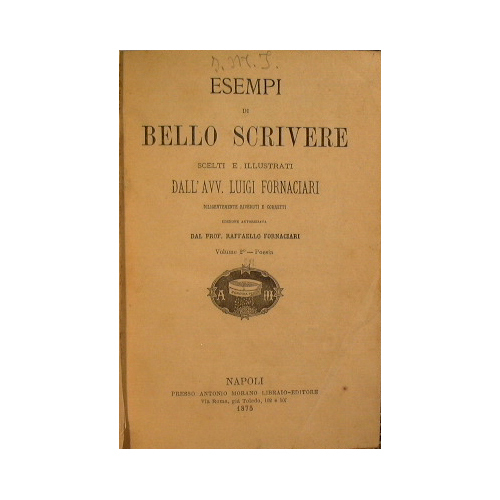 Esempi di bello scrivere scelti e illustrati dall'avv. Luigi Formigari