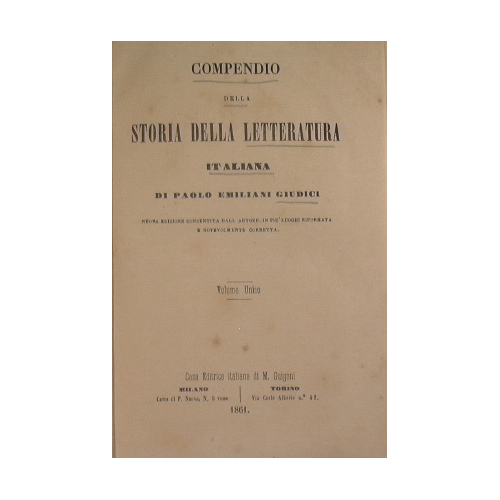 Compendio della storia della letteratura italiana