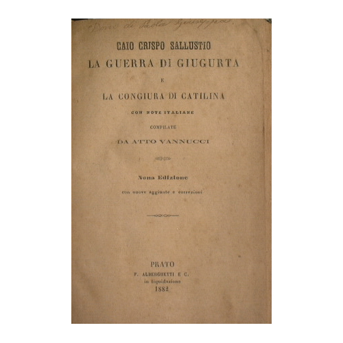 La guerra di Giugurta e la congiura di Catilina