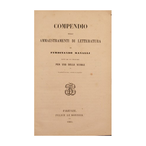 Compendio degli ammaestramenti di letteratura