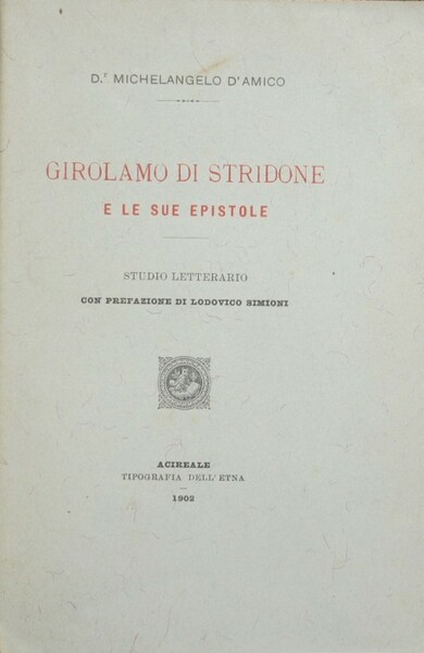 Girolamo di Stridone e le sue epistole