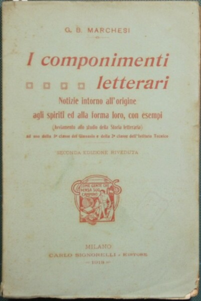 I componimenti letterari