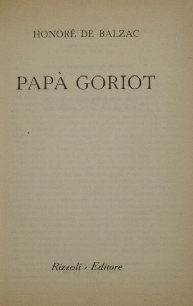 Papà Goriot