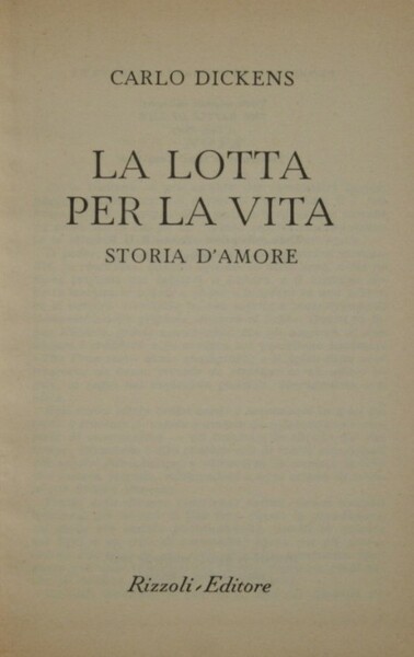 La lotta per la vita