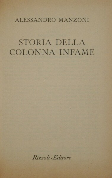 Storia della colonna infame