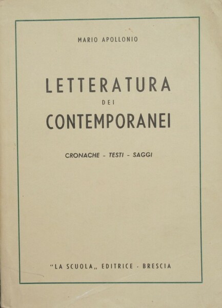 Letteratura dei contemporanei