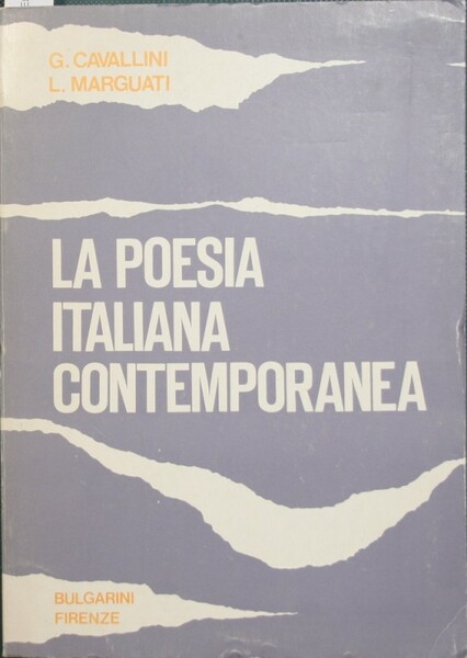 La poesia italiana contemporanea