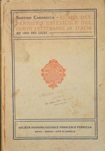 Storia del pensiero estetico e del gusto letterario in Italia