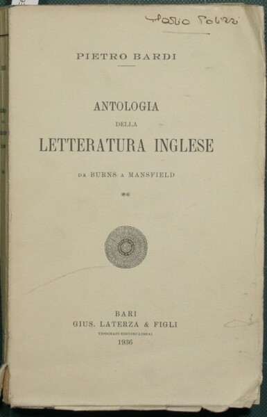 Antologia della letteratura inglese