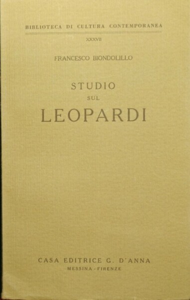 Studio sul Leopardi