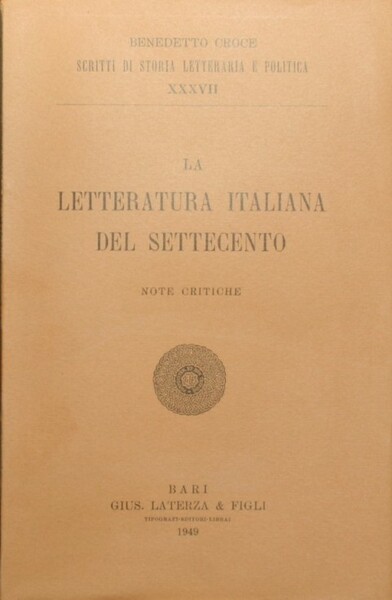 La letteratura italiana del Settecento