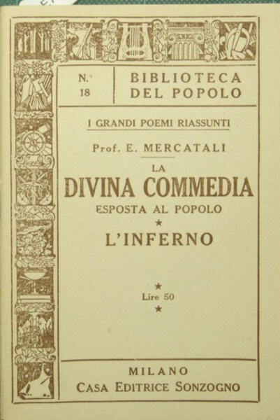 La divina commedia esposta al popolo. L'inferno