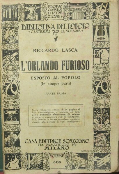 L'Orlando furioso esposto al popolo