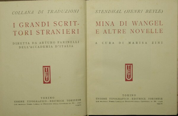 Mina di Wangel e altre novelle